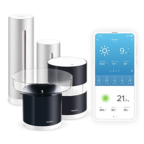 Set Netatmo Smarte Wetterstation + Regenmesser + Windmesser + WLAN + Funk + Innen- und Außensensor + Amazon Alexa von Netatmo