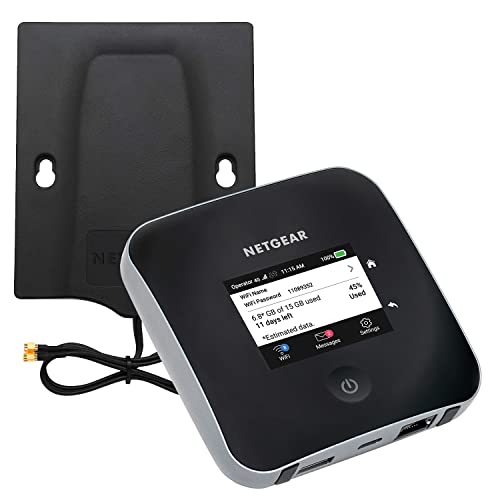 NETGEAR MR2100 Mobiler WLAN Router mit SIM Karte | 4G LTE Router mobil | bis 2 GBit/s Download-Speed | mobiler Hotspot für 20 Geräte | LTE Cat20 | M2 inkl. externe 4G MIMO-Antenne von Netgear