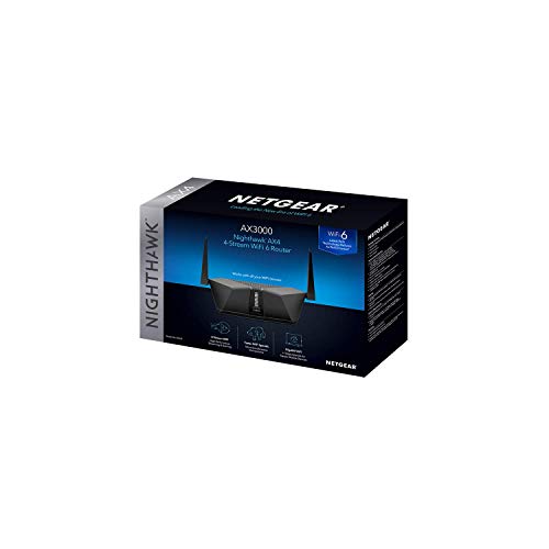 NETGEAR Nighthawk AX3000 4-Stream Dual-Band Wi-Fi 6 Router - RAX35-100NAS von Netgear