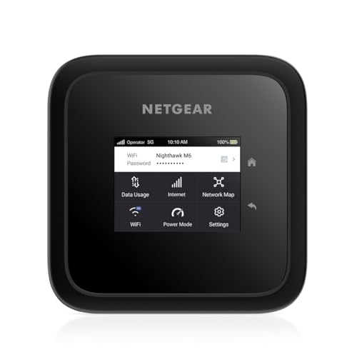 NETGEAR Nighthawk M6 (MR6150), 5G Router Sim-Karte WiFi 6, Tragbarer 5G LTE Modem Router, Mobiler WLAN Sim Karten Router für zu Hause, 4G/5G Hotspot, Ultraschnell, bis zu 2.5 GBit/s von Netgear