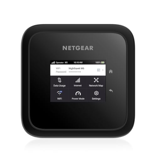 NETGEAR Nighthawk M6 (MR6150), 5G Router Sim-Karte WiFi 6, Tragbarer 5G LTE Modem Router, Mobiler WLAN Sim Karten Router für zu Hause, 4G/5G Hotspot, Ultraschnell, bis zu 2.5 GBit/s von NETGEAR