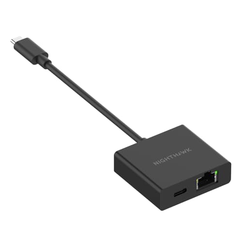 NETGEAR Nighthawk USB-C auf Ethernet Adapter (USB2ETH) - Schnelle Gigabit-LAN-Konnektivität für Ihren Nighthawk M6 Pro oder M6 Mobile Hotspot von NETGEAR