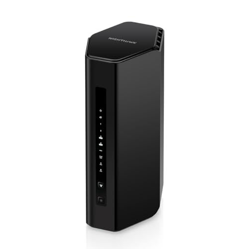 NETGEAR Nighthawk WiFi 7 Triple Band Router (RS300) – BE9300 Wireless-Geschwindigkeit (bis zu 9,3 Gbit/s) – Abdeckung bis zu 2.500 sq. Füße, 100 Geräte, 2,5 Gig Internetanschluss von NETGEAR