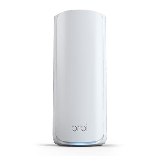Netgear Orbi 770-Serie Tri-Band WiFi 7 Mesh-Zusatzsatellit (RBE770) Kompatibel mit Orbi RBE772 und RBE773 Bietet zusätzliche Abdeckung von bis zu 180 m² 2,5-Gig-Internetanschluss, (bis zu 11 GBit/s) von Netgear