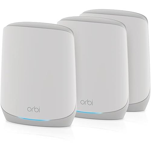 NETGEAR Orbi WiFi 6 Mesh WLAN System (RBK763S) | WiFi 6 Router mit 2 Satelliten-Repeatern | Abdeckung von bis zu 525 m², 75 Geräte | AX5400 bis zu 5,4 GBit/s von Netgear