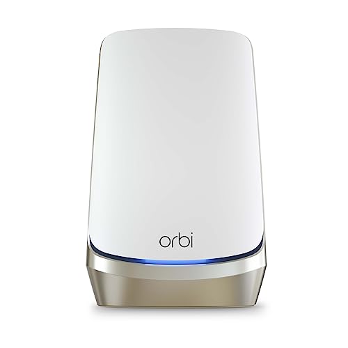 NETGEAR Orbi WiFi 6E Mesh (RBRE960) – Quadband-System mit WiFi 6E-Router, deckt 225 m² und 200 Geräte ab. Ultraschnelle Geschwindigkeiten von 10,8 Gbit/s (AXE11000). Extrem einfache Installation von NETGEAR