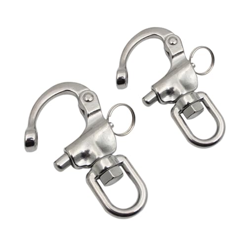 2pcs Bootskiefer drehende Augen -Schnapphäppchen, 316 Edelstahl -Schwenk -Eye -Schnapphäppchen, SCBA -Maske Schneller Release -Clip zum Segelstreifen 2pcs Bootskiefer drehende Augen -Schnapphäppchen, 316 Edelstahl -Schwenk -Eye -Schnapphäppchen, SCBA -Maske Schneller Release -Clip zum Segelstreifen von NethCasti