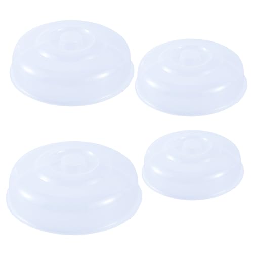 4pcs Mikrowellen-Splitterabdeckung, 4 Größe Runde Mikrowellenabdeckung BPA-freier klares Kunststoff-Food-Hitze-resistenter Splitterschutzdeck von NethCasti