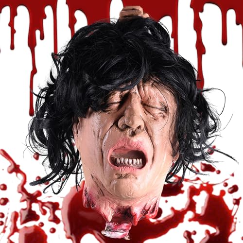 NethCasti Abgetrennter Kopf Latex Simulation Realistisch hängen beängstigend dekorativ Ausschnitt von NethCasti