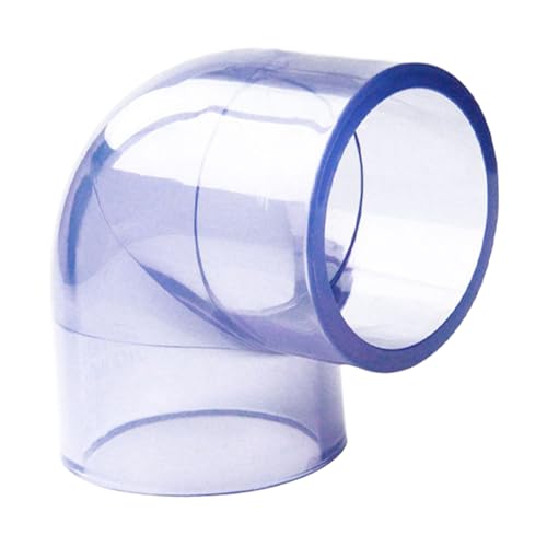NethCasti Klarer PVC-Rohr-Ellbogen, 2 Zoll PVC 90 Grad Ellbogen, 2-Wege-Rohrverschlüsse, tragbare Anschlüsse für DIY Regal Gartenstütze Struktur von NethCasti