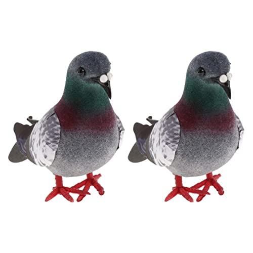 NethCasti Künstliche Schaum Vogel lebensee gefiederte Tauben Simulations -Tauben -Ornamente zufällige Farbe 2pcsfoam von NethCasti
