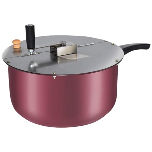 Popcorn Maker Manual Rühre Popcorn Maker-Maschine, Nicht-Stick-Edelstahl-Koper, Topf mit Wärmeisolierung Gummigriff und Deckelmaschine von NethCasti
