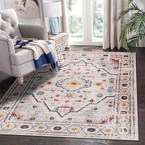 Netline Home Vintage-Teppich für Wohnzimmer, Schlafzimmer, Küche, Esszimmer | Orientalischer Design | Weicher mittlerer Flor | Traditioneller | Schmutzabweisend (Weibe, 160X230 cm) von Netline Home