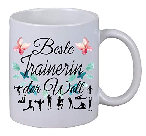 Kaffee Tasse Beste Trainerin der Welt Fitness Geburtstag Weihnachten Geschenk von Netspares