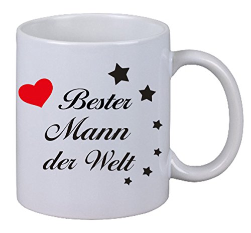 Netspares 118863233  Kaffee Tasse Becher Bester Mann der Welt Geschenk Geburtstag Liebe Ehemann, Weiß von NetSpares