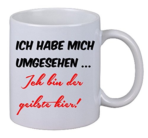 Netspares 118868605 Kaffee Tasse Becher Ich habe mich umgesehen Ich bin der geilste hier Fun Büro, Weiß von Netspares