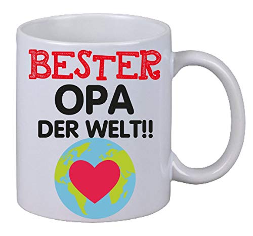 Netspares 118966305 Kaffee Tasse Bester Opa Der Welt Kaffebecher Merry X-Mas Becher Christmas NEU, Weiß von Netspares