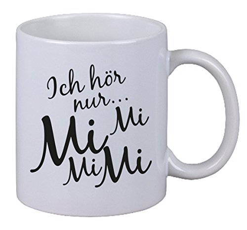 Netspares 131290271  Kaffee Tasse Ich Hör Mi Geschenk Weihnachten X-Mas Fun Gag Büro Chef, Weiß von Netspares