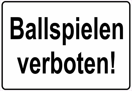 Schild Hinweisschild Hinweis Ballspielen verboten Ball Spielen Fussball Verbot von Netspares