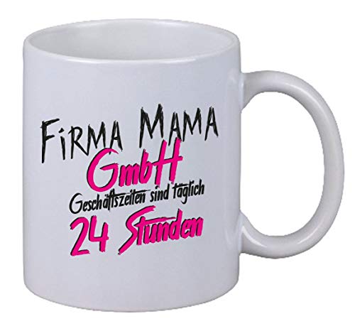 Netspares 144293000 Kaffee Tasse Firma Mama GmbH Geschäftszeiten 24 Stunden Geschenk Weihnachten, Weiß von Netspares