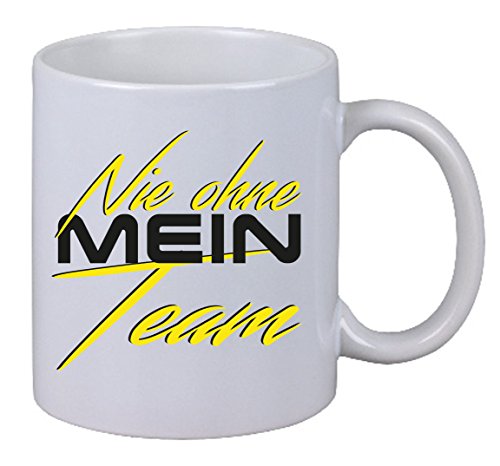 Netspares 144379141 Kaffee Tasse Nie Ohne Mein Team Arbeit Kollege Kollegin Geschenk Weihnachten, Weiß von Netspares