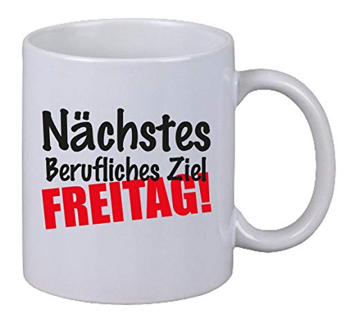 Netspares 144379306 Kaffee Tasse Nächstes Berufliches Ziel Freitag Wochenende Weihnachten Büro, Weiß von Netspares