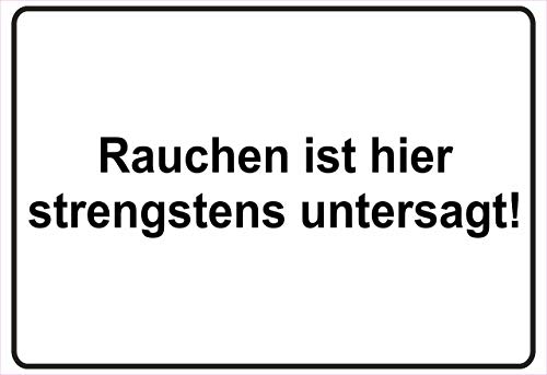 Schild Hinweisschild Hinweis Rauchen ist Hier strengstens untersagt!“ Verboten von Netspares