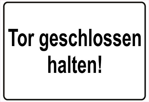 Schild Hinweisschild Hinweis Tor geschlossen halten Garage Parkplatz Parken von Netspares