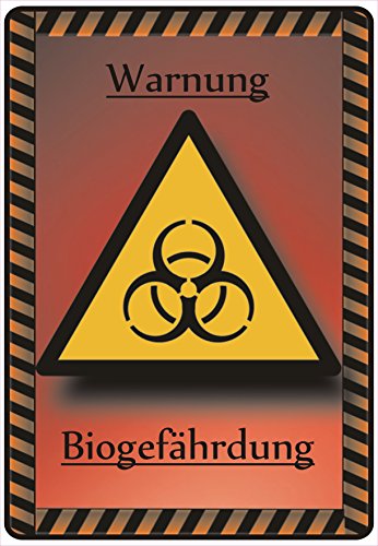 Schild Hinweisschild Hinweis Warnung Biogefährdung Bio Gefahr Vorsicht SOS von Netspares