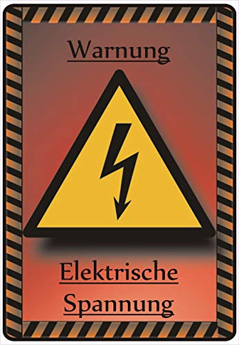 Schild Hinweisschild Hinweis Warnung Elektrische Spannung Strom Achtung SOS von Netspares