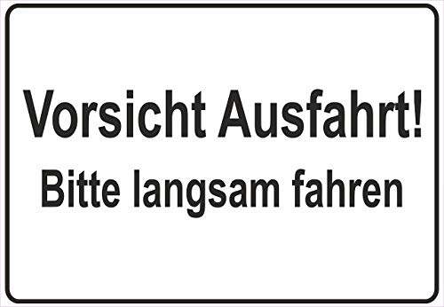 Schild Hinweisschild Vorsicht Ausfahrt Autobahn Auto Landstrasse Garage Tor von Netspares