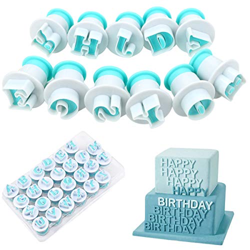 Netspower 26 Teile Buchstaben Ausstechform Ausstecher, Federpresse Fondant Zubehör Tortendeko Backzubehör zum Professionelle Kekse Deko, Kuchendeko Backen Fondant Set für DIY Kuchen Kuchenliebhaber Netspower 26 Teile Buchstaben Ausstechform Ausstecher, Federpresse Fondant Zubehör Tortendeko Backzubehör zum Professionelle Kekse Deko, Kuchendeko Backen Fondant Set für DIY Kuchen Kuchenliebhaber von Netspower