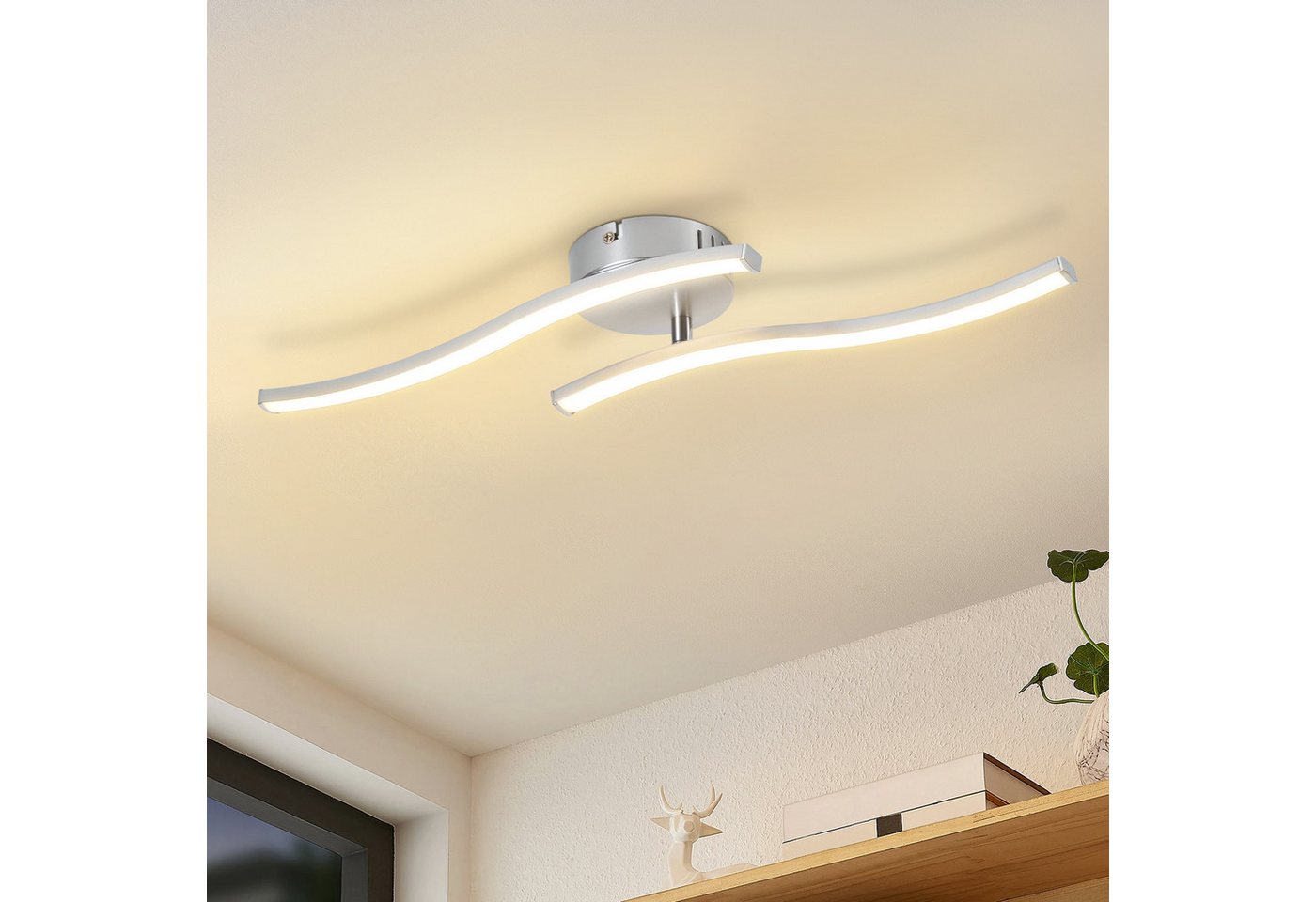 Nettlife Deckenleuchte Flur Schwarz 6W 3000K Modern Innen Wellen Design Warmweiß, LED fest integriert, Warmweiß, Schlafzimmerlampe Warmweiß LED Deckenbeleuchtung für Küche Flur Nettlife Deckenleuchte Flur Schwarz 6W 3000K Modern Innen Wellen Design Warmweiß, LED fest integriert, Warmweiß, Schlafzimmerlampe Warmweiß LED Deckenbeleuchtung für Küche Flur von Nettlife