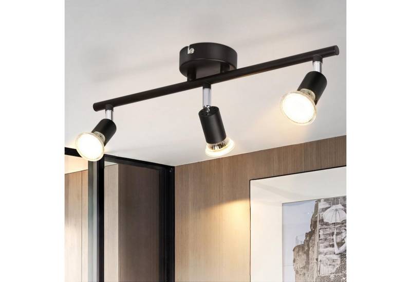 Nettlife Deckenstrahler 1/2/3/4/6 Flammig Wand Modern Deckenleuchte, Schwenkbar 350°, LED wechselbar, Wohnzimmer Schlafzimmer Flur von Nettlife