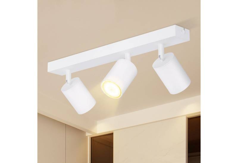 Nettlife Deckenstrahler 2/3/4/ Flammig Deckenlampe Weiss Flur GU10 Modern Deckenspot, Schwenkbar 350°, LED wechselbar, Flur Wohnzimmer Schlafzimmer Küche von Nettlife