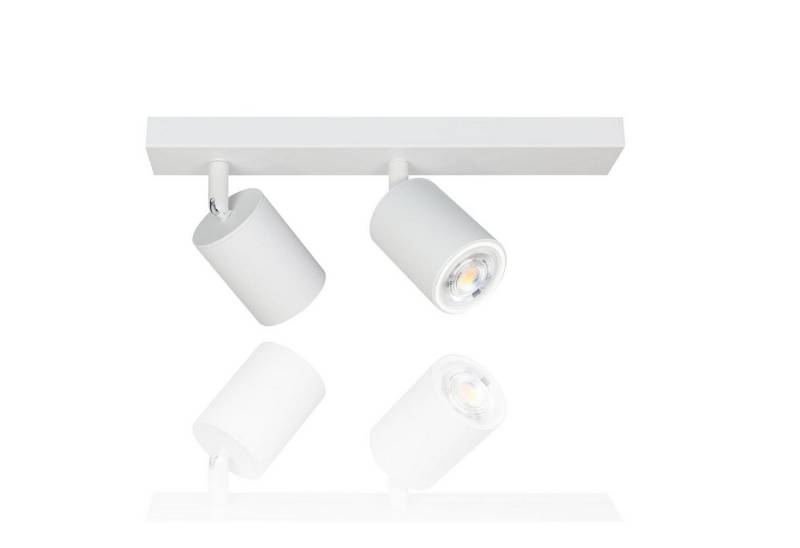 Nettlife Deckenstrahler 2/3/4/ Flammig Deckenlampe Weiss Flur GU10 Modern Deckenspot, Schwenkbar 350°, LED wechselbar, Flur Wohnzimmer Schlafzimmer Küche von Nettlife