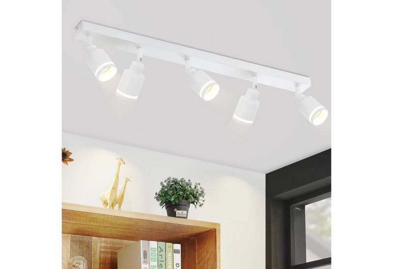 Nettlife Deckenstrahler Schwarz GU10 Schwenkbar Modern Innen Metall Deckenspots Deckenleuchte, Schwenkbar, ohne Leuchtmittel, Deckenspots für Flur Wohnzimmer Küche Schlafzimmer von Nettlife