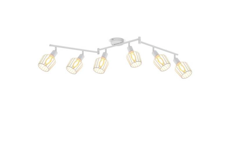 Nettlife LED Deckenspots Schwarz Weiß E14 Schwenkbar Deckenlampe 1/2/3/4/6 Flammig Metall, Drehbar 350°, LED wechselbar, Flur Badezimmer Küchen Schlafzimmer von Nettlife