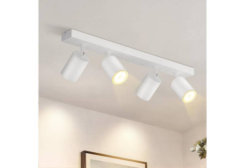 Nettlife Deckenstrahler Schwarz 2/3/4 Flammig GU10 Deckenspot Wohnzimmer Deckenleuchte, Schwenkbar 350°, LED wechselbar, Schlafzimmer Küche Flur von Nettlife
