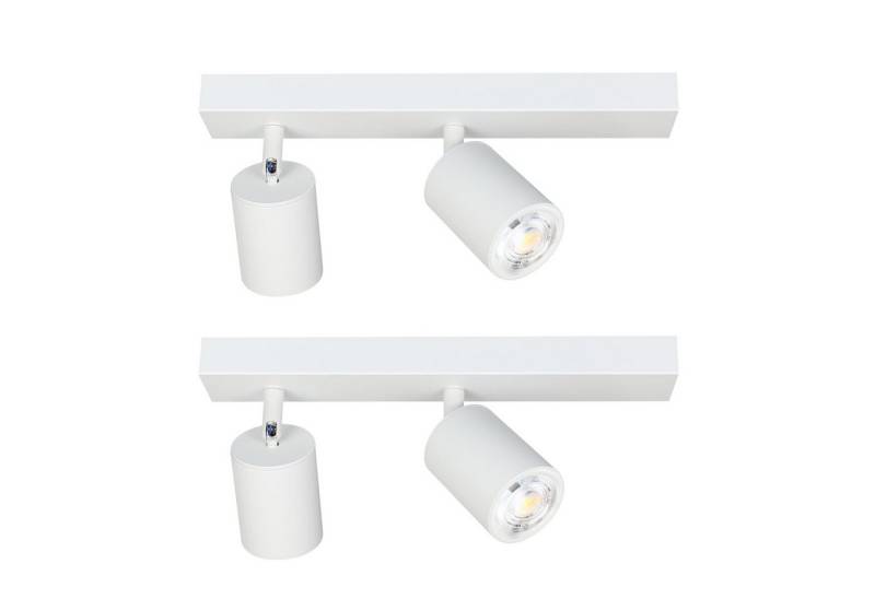 Nettlife Deckenstrahler Deckenstrahler GU10 Rechteckig 4flammig Schwarz, Schwenkbar 350°, LED wechselbar, Schlafzimmer Küche Flur von Nettlife