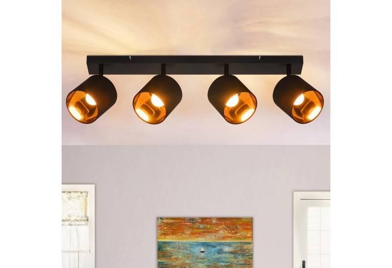 Nettlife Deckenstrahler Schwarz Deckenstrahler Schwenkbar 350° E14, Schwenkbar 350°, LED wechselbar, Wohnzimmer Schlafzimmer Küche Flur von Nettlife