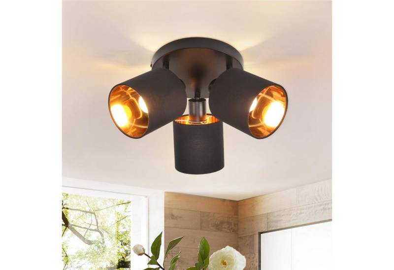 Nettlife Deckenstrahler Schwarz Deckenstrahler Schwenkbar 350° E14, Schwenkbar 350°, LED wechselbar, Wohnzimmer Schlafzimmer Küche Flur von Nettlife