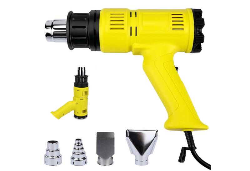 Nettlife Heißluftgebläse Heißluftfön 2000W Regelbar Kit 60℃- 600℃ Heissluftpistole Stufenlos, 2000 in W, bis max. 600,00 °C, Heißluftgebläse zum Löten,Kerzen,Basteln,Schrumpfschlauch von Nettlife
