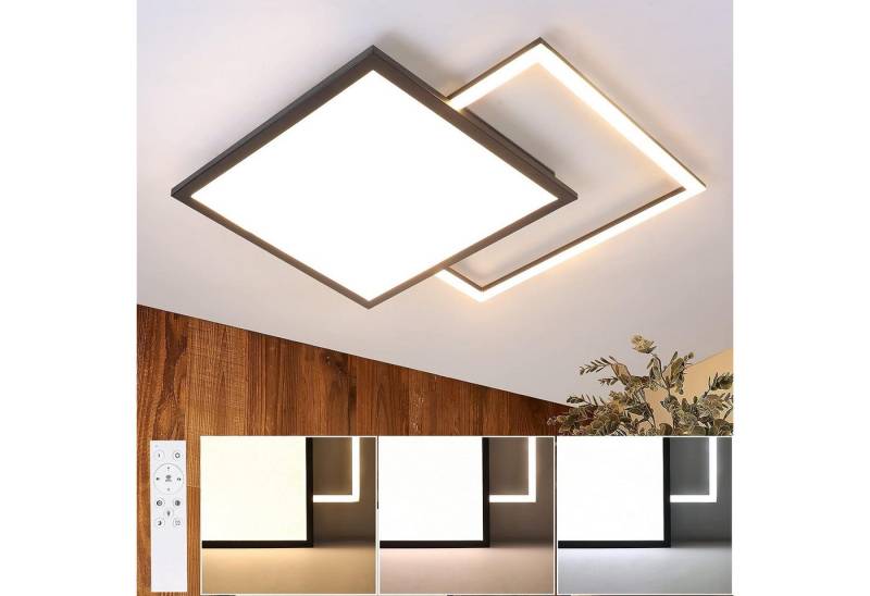 Nettlife LED Deckenleuchte Sternenhimmel Schwarz Modern 46W Deckenlampe Deckenbeleuchtung, Dimmbar mit Fernbedienung, LED fest integriert, Warmweiß, Neutralweiß, Kaltweiß, für Wohnzimmer Schlafzimmer Arbeitszimmer Hotel Büro Küche von Nettlife