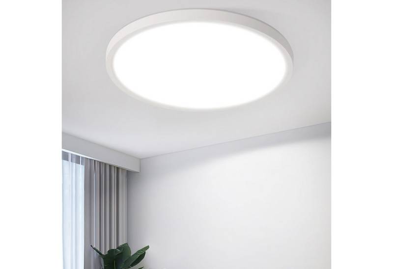 Nettlife LED Deckenleuchte LED Deckenleuchte Flach Schwarz 18CM 15W, Nicht Dimmbar, LED fest integriert, Warmweiß, 3000K lampe für Küche Flur von Nettlife