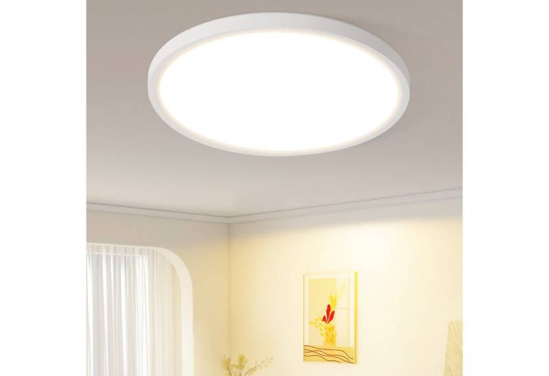 Nettlife LED Deckenleuchte LED Deckenleuchte Flach Schwarz 18CM 15W, Nicht Dimmbar, LED fest integriert, Warmweiß, 3000K lampe für Küche Flur von Nettlife