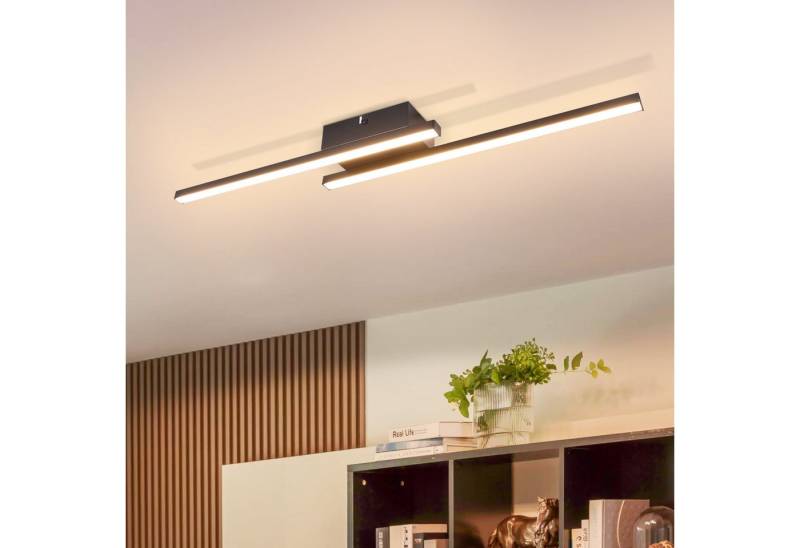 Nettlife LED Deckenleuchte Wohnzimmer Schwarz Deckenlampe LED 18W, LED fest integriert, Warmweiß, Flur Küche von Nettlife