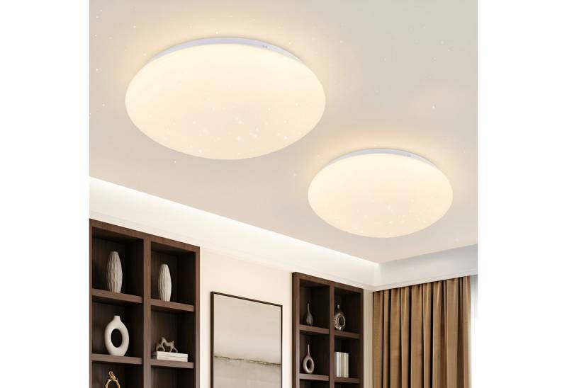 Nettlife LED Deckenleuchte Kinderzimmer Weiß Rund 5W 16.5CM Flur Küchenlampe, LED fest integriert, im 2er-Set, für Schlafzimmer wohnzimmer Küche Flur büro von Nettlife