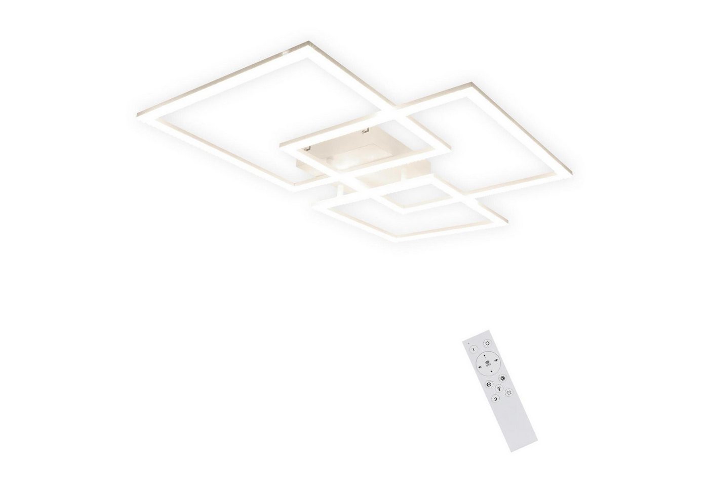 Nettlife LED Deckenleuchte LED Deckenleuchte Drei Quadratisches Kristall, LED fest integriert, warmweiß neutralweiß kaltweiß, Wohnzimmer Schlafzimmer Arbeitszimmer Hotelindustrie Korridor von Nettlife