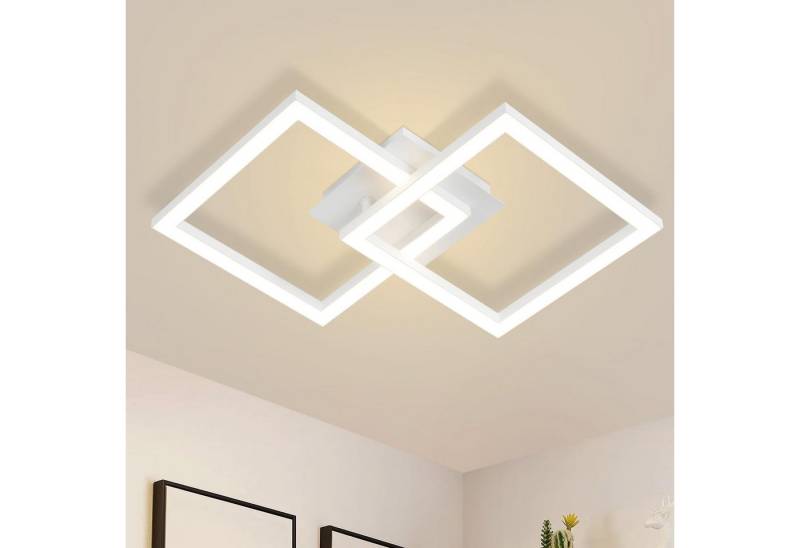 Nettlife LED Deckenleuchte Modern Design Wohnzimmerlampe 24W, Drehbares, Augenschutz, LED fest integriert, Warmweiß, für Wohnzimmer Küche Flur Büro von Nettlife